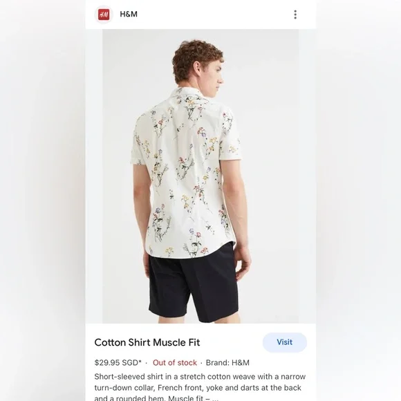 H&M Cotton Shirt.Size- M - Picture 9 of 9